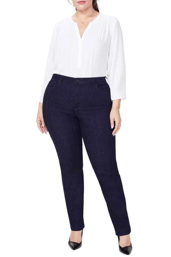 Nydj Women's Sheri Slim Jeans Petite in Rinse, Plus, Size: 22wp