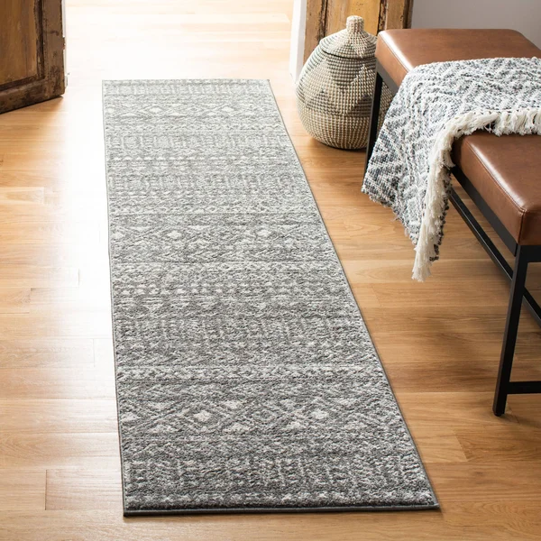 Safavieh Tulum Rug Collection TUL263F - Dark Grey, Ivory - 6&-7x22 x 6&-7x22 Round