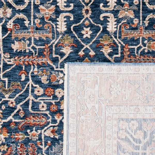 Ralph Lauren 6& x 9& Darcy Navy, Beige Rug