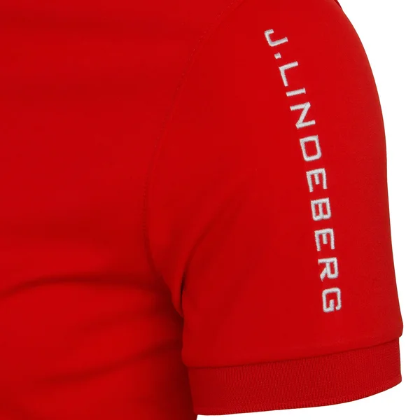 J. Lindeberg Tour Tech TX Jersey Polo Shirt - Racing Red - Size: XXL