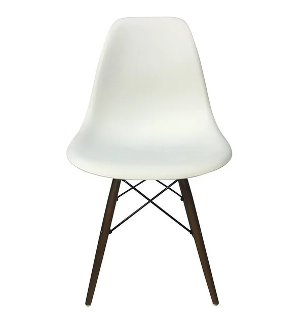 Eiffel Chair - Wooden Legs - yellow-pp, Dark Walnut