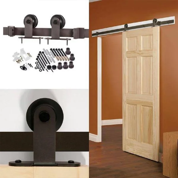 Renin 8116030 Door Barn Hardware Kit - Antique Bronze