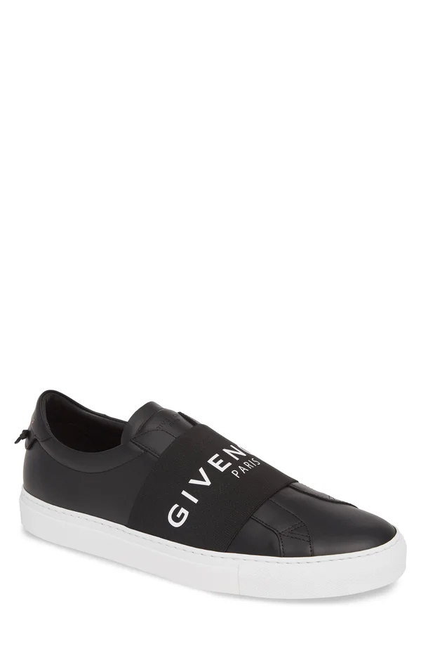 Givenchy - Men Urban Street Leather Slip-On Sneakers Black 40