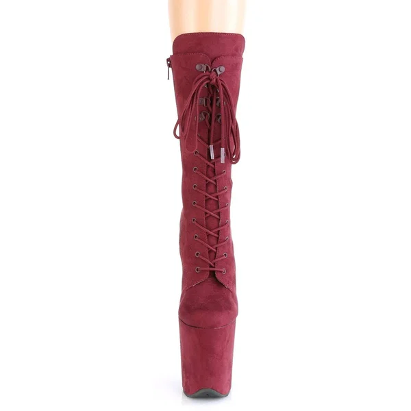 Pleaser - Womens FLAMINGO-1050FS Platforms Burgundy - Size-12