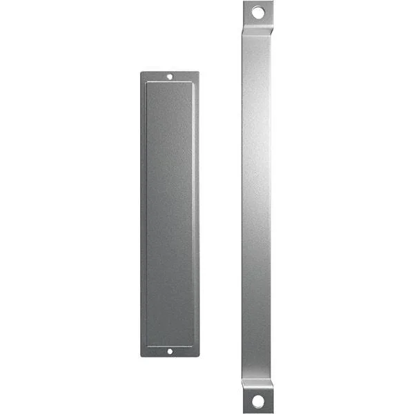 16x22 Pull Handle & 12x22 Flush Pull for 1 3/8x22 Doors, Silver Metallic