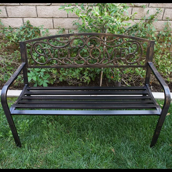 Belleze 50x22 Blossoming Garden Decorative Patio Park Bench - Bronze