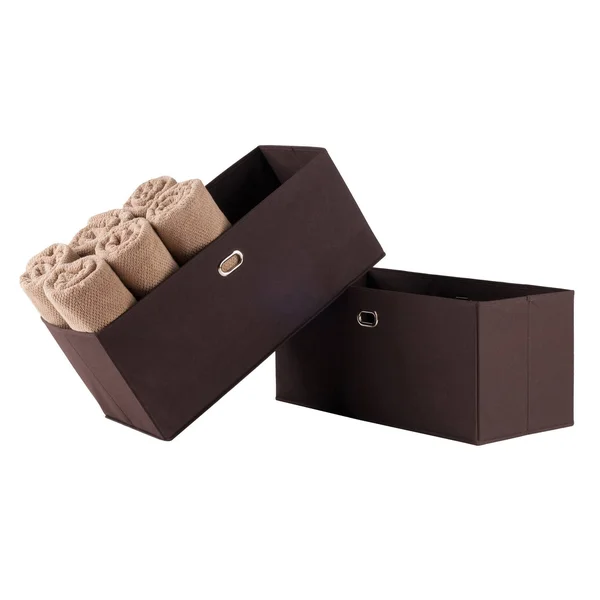 Winsome Wood Torino 3-Pc Set Storage Shelf w/ Black Fabric Baskets