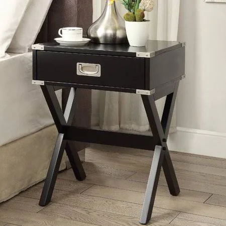 Breakwater Bay Grable End Table with Storage - Black