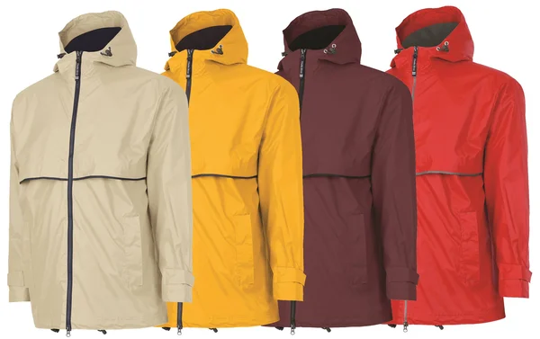 Charles River Apparel Men's New Englander Rain Jacket Black - Grey Xs