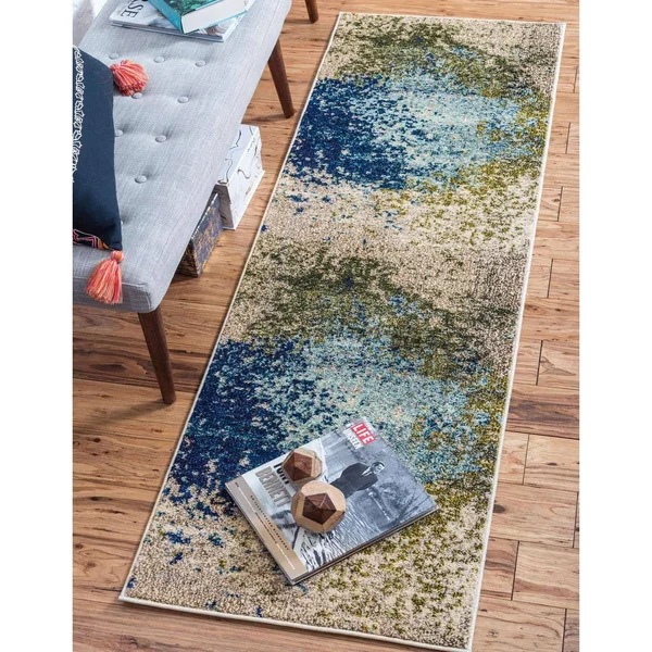 Unique Loom Vella Estrella Rug, Blue (8& 0 x 8& 0)