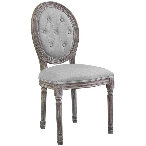 Modway Arise Vintage French Upholstered Fabric Dining Side Chair