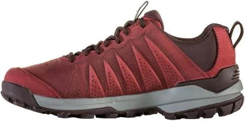 Oboz Women's Sypes Low Leather Waterproof Hiking Shoes Red 9.5
