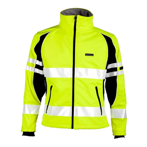 ml Kishigo JS144-L Premium Black Series Unisex Soft Shell Jacket Lime