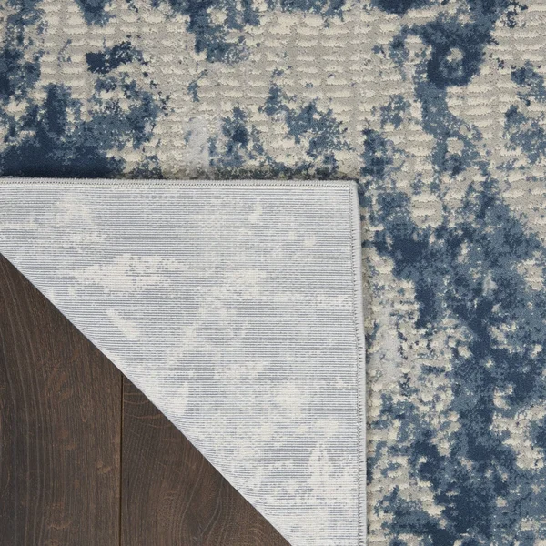 Nourison Rustic Textures RUS16 Area Rug - Grey/Blue, 5&3x22 x 7&3x22