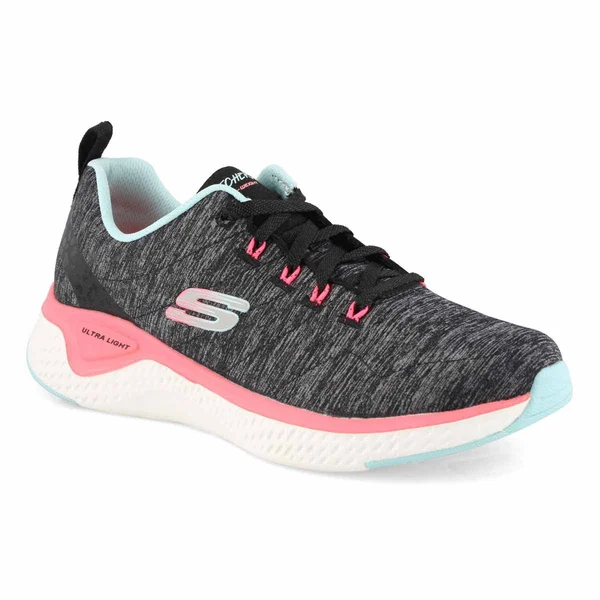 Skechers Solar Fuse Lace Black Womens Trainers 149026