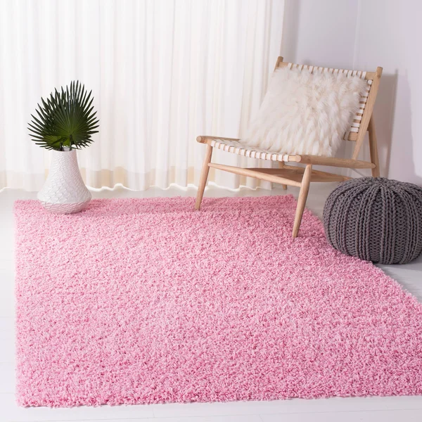 Safavieh Athens Shag Pink 8 ft. x 10 ft. Area Rug