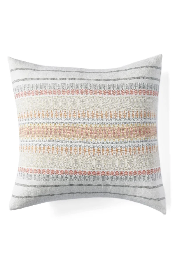 Coyuchi Lost Coast Organic Decorative Pillow Cover - Coral