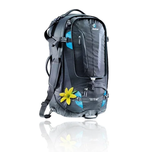 Deuter Traveller 60 + 10 SL Backpack Black/Turquoise