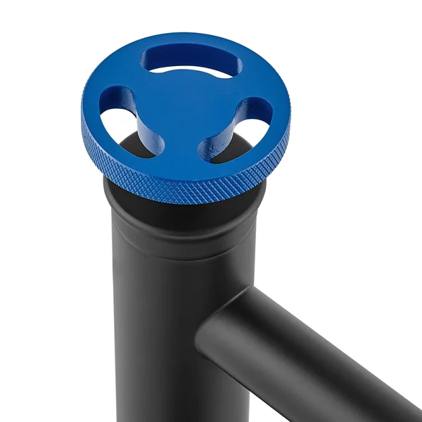 Avallon 12 Single Handle, Bathroom Faucet in Matte Black - Blue