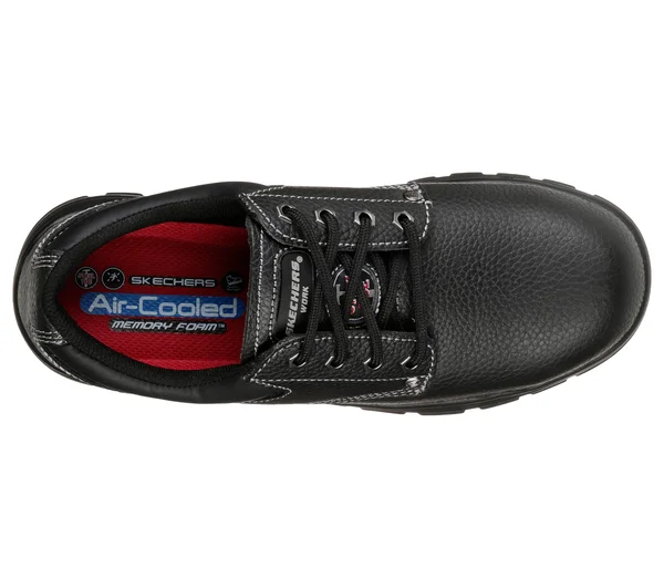 Skechers Men's Work Workshire Tydfil Steel Toe Shoe, Black
