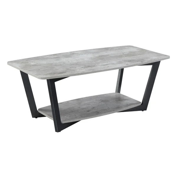 Graystone Coffee Table Faux Birch Convenience Concepts