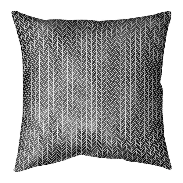Herringbone Pattern Indoor/Outdoor Pillow - 20 x 20 - Blue Pink & Green - N/A