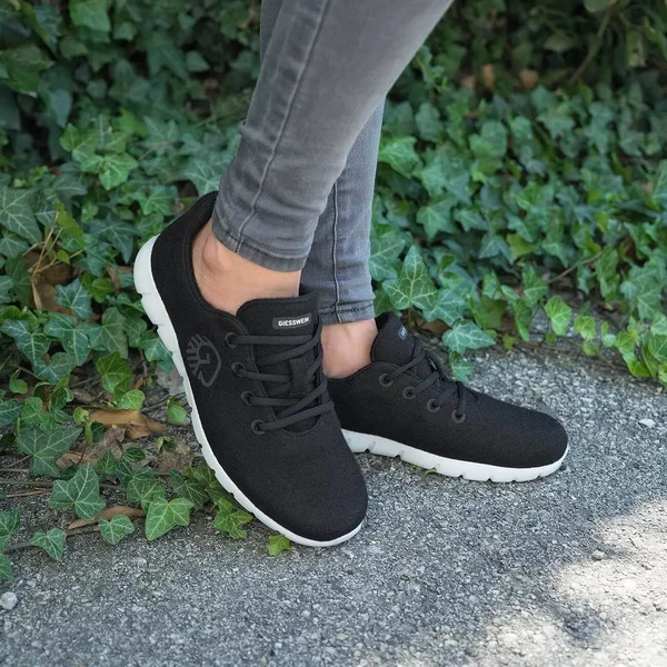 Giesswein Merino Runners/Sneakers by Giesswein - Women - Special Edition - Women - Color: Black-White - Size: 6 US - Runners - S