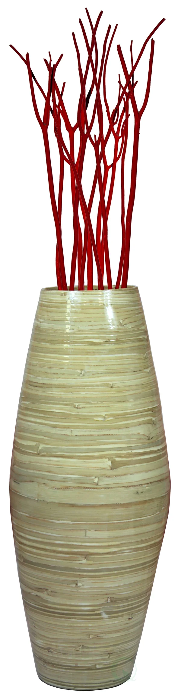 27.5x22 Tall Bamboo Floor Vases, Set of 3 Colors