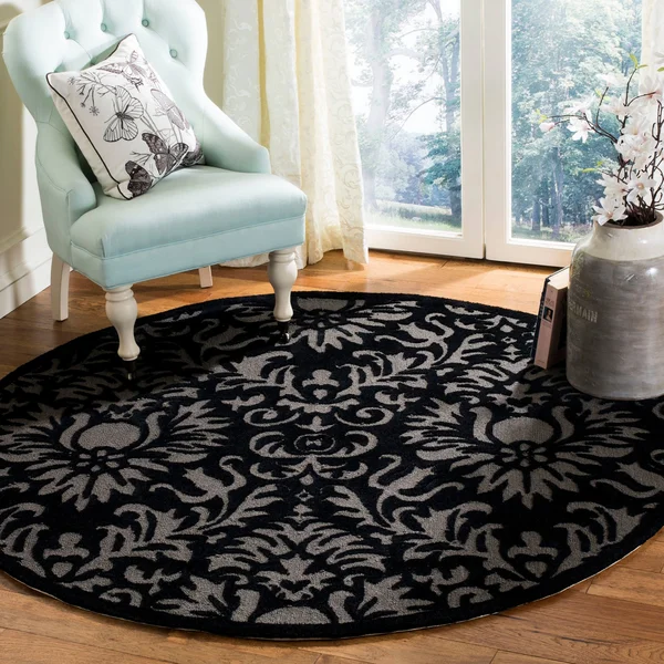 Safavieh 8& x 8& Round Total Performance Brussels Beige Rug