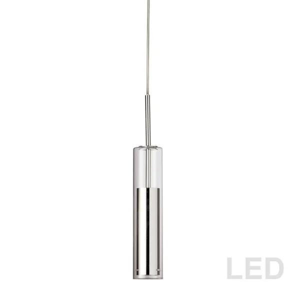 Dainolite LUN-1LEDP-PC 5W LED Pendant - Polished Chrome Finish