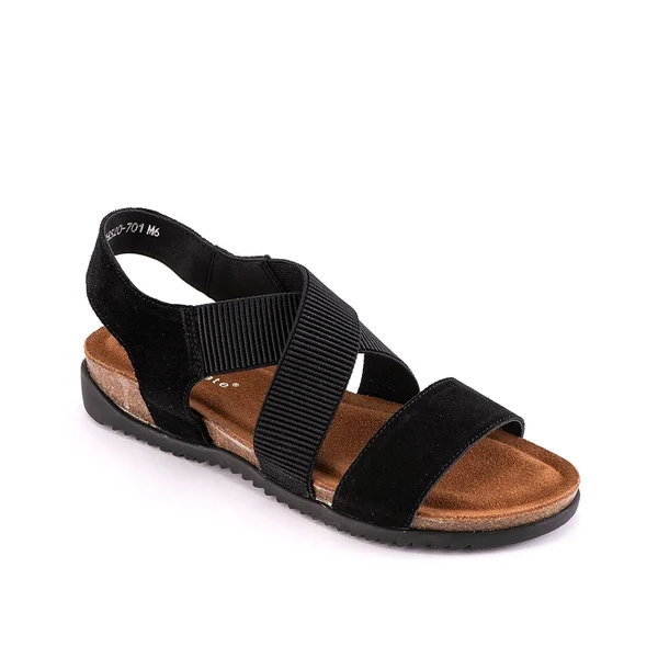 David Tate Clay Sandal, Women's, Black, Size 8, Sandals, Footbed, Slingback, Stretch