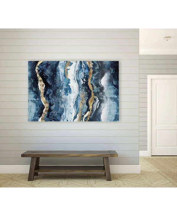 Giant Art 24x22 x 18x22 Effectus I Museum Mounted Canvas Print - Blue