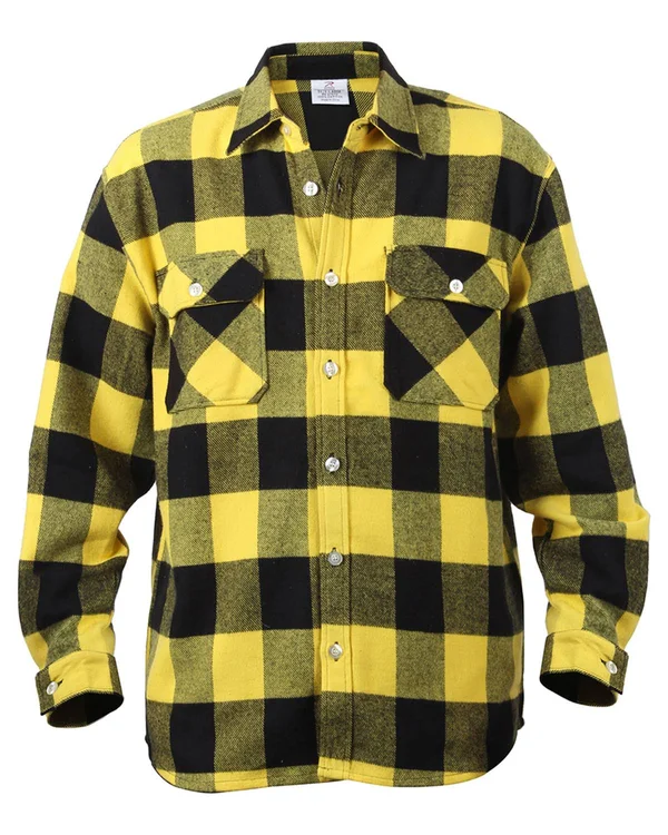 Rothco - Extra Heavyweight Buffalo Plaid Yellow Flannel Shirt
