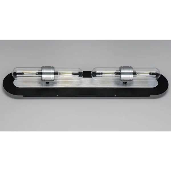 Maxim Lighting 21704CLBKAL Dual 4-Light Bath Vanity in Black - Brushed Aluminum