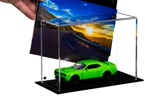 Model Airplane - Car, Rocket, Train Display Case Rocket, 6 x 6 x 15, Clear Back (Table Top)