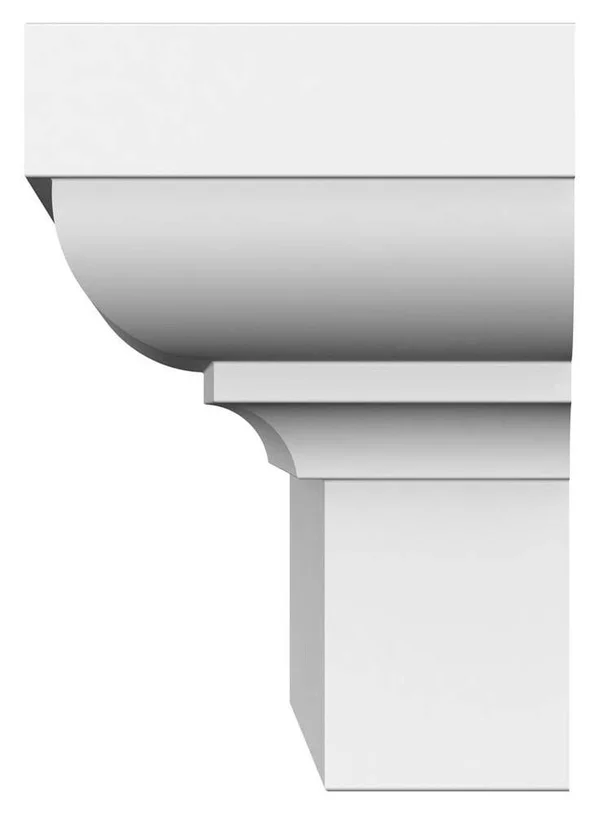 Ekena Millwork CRH06X156ST-2 156x22 Bottom Width x 160 1/4x22 Top Width x 5 1/2x22H x 1 3/4x22P Stafford Crosshead