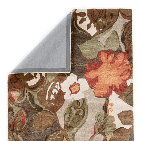 Jaipur Blue Petal Pusher BL12 Mahogany Area Rug - 5&x8&
