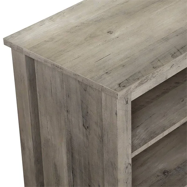Pemberly Row 70x22 TV Stand Storage Console in Gray Wash