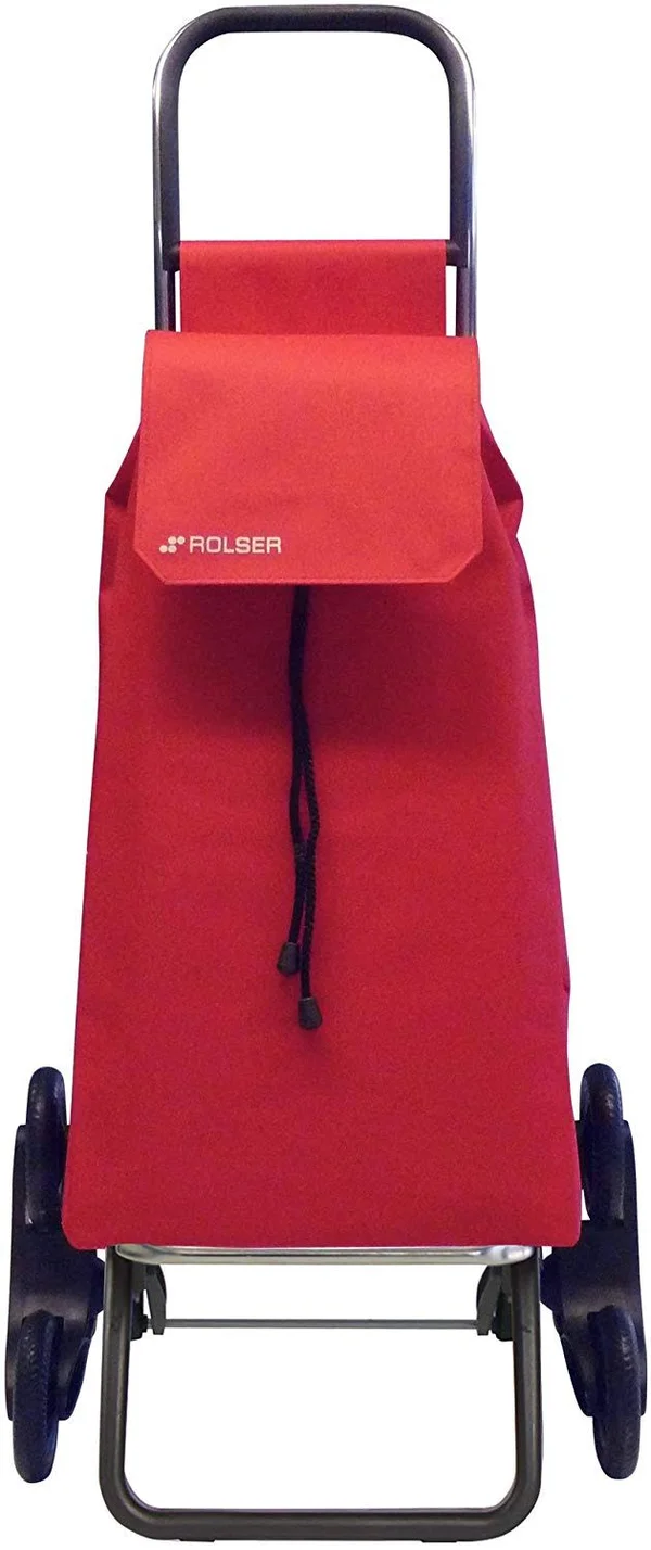 Rolser Saquet Six Wheeled Red Shopping Trolley - 105 x 34 x 38cm