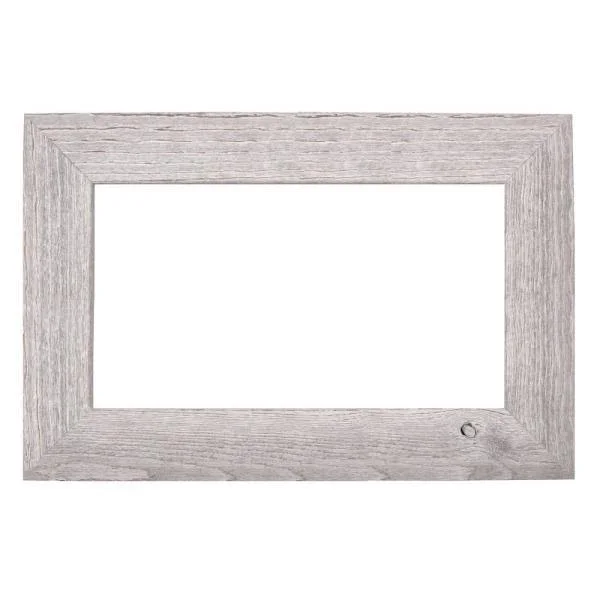 MirrorChic Driftwood 24 in. x 36 in. Mirror Frame Kit in White - Mirror Not Included