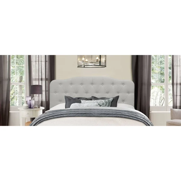 Hillsdale Furniture Nicole Headboard - King - Headboard Frame Included - Glacier Gray Fabric
