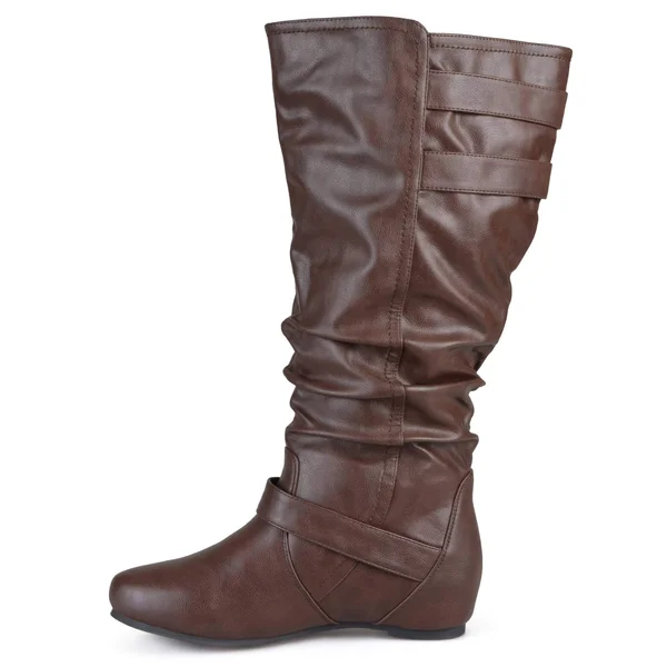 Journee Collection Women's Wide Calf Tiffany Boot - Taupe