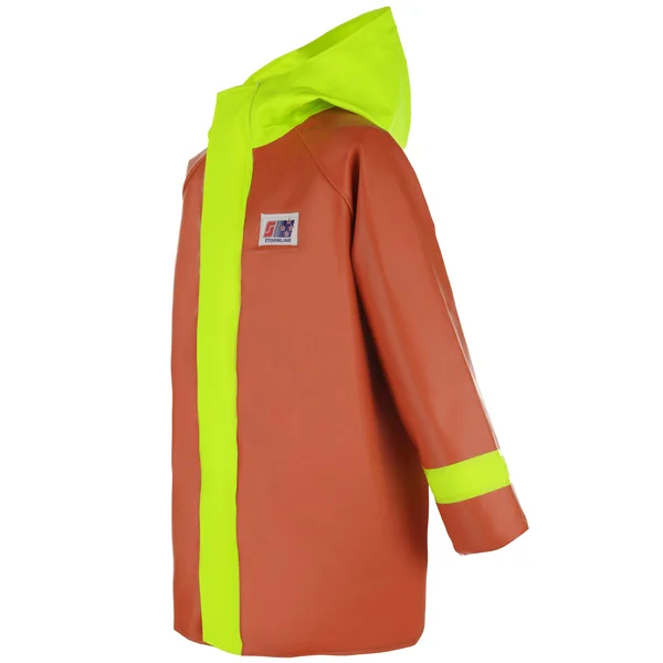 Nelson 248 Waterproof PVC Rain Jacket, Orange/Neon, S