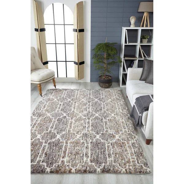Kas Bungalow 2302 Mocha Mosaic Area Rug 3&3x22 x 4&11