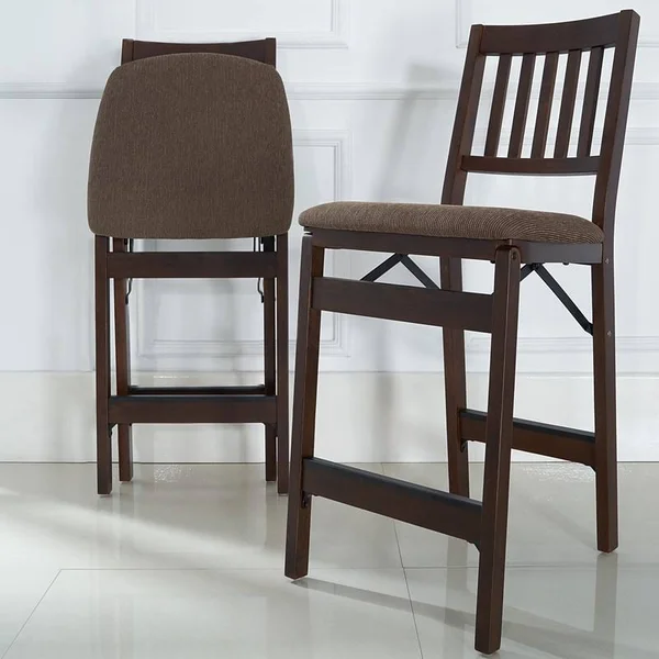 Red Barrel Studio Emington Folding Barstools (Set of 2)