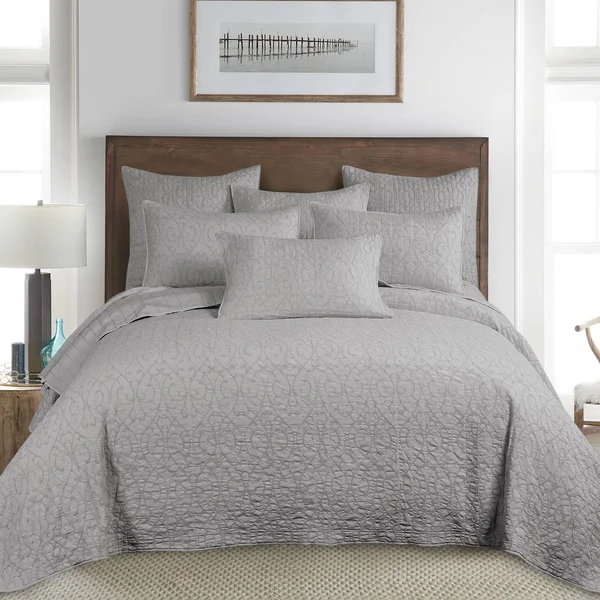 Homthreads Beckett Bedspread Set - King - Gray