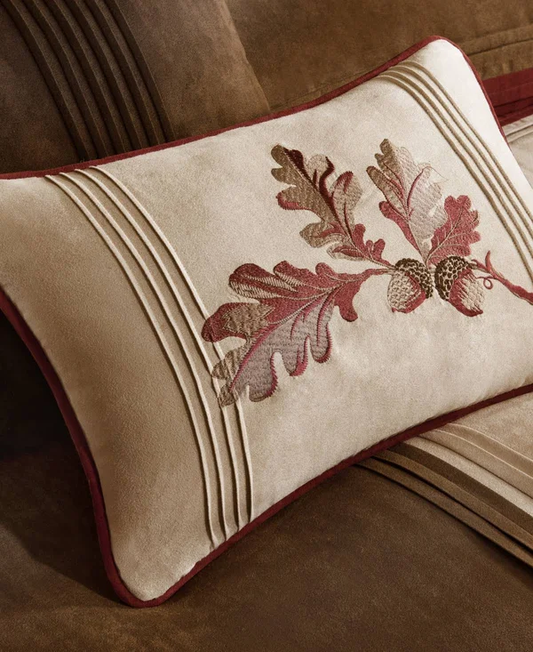 Madison Park - Jackson Blocks 7 Piece Comforter Set - Red - Cal King