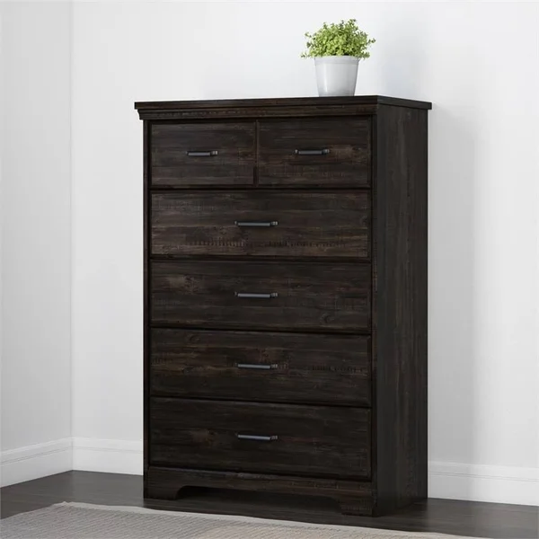 Bowery Hill 5-Drawer Chest-Rubbed Black - Men's, Size: Large