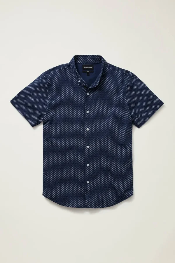 Bonobos Jersey Riviera Shirt - Blue - Short Sleeve T-Shirts