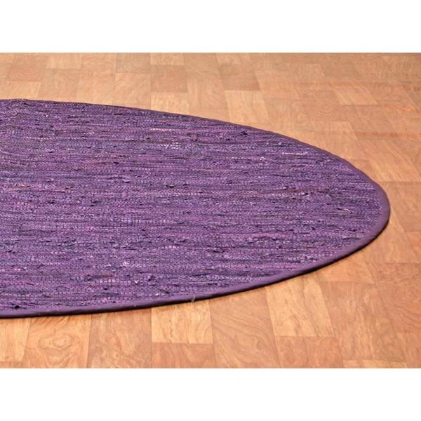 Matador Purple Leather Chindi Rug St. Croix Rug Size: 9& x 12&